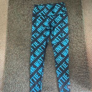 LIKE NEW WATTIE INK LOGO LEGGINGS SIZE SMALL